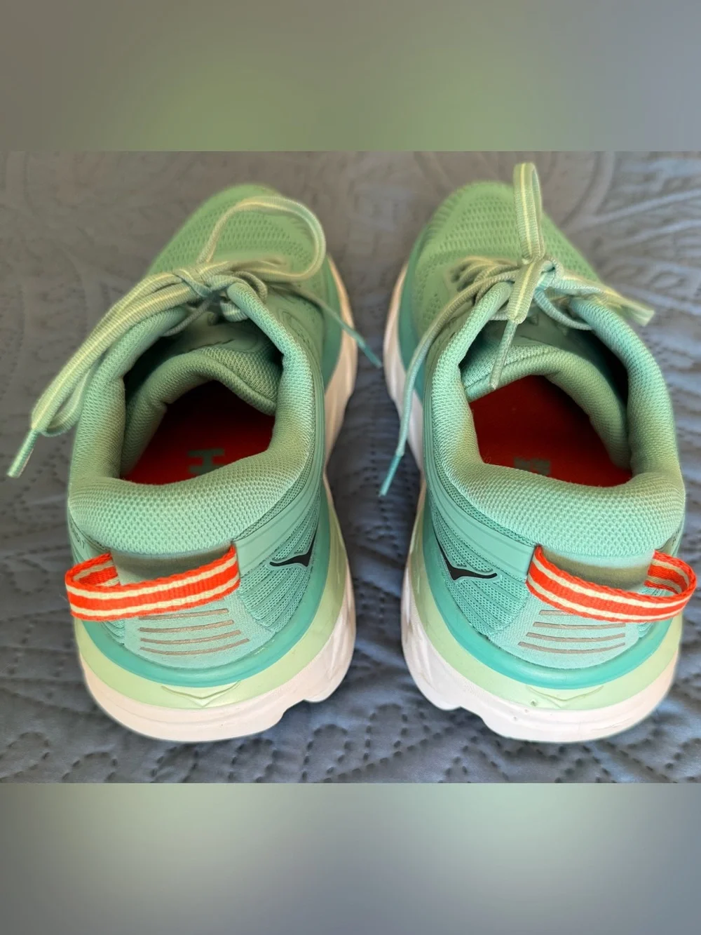 HOKA BONDI 7 Women's Light Blue-Aqua Running Shoes - Picture 6 of 8